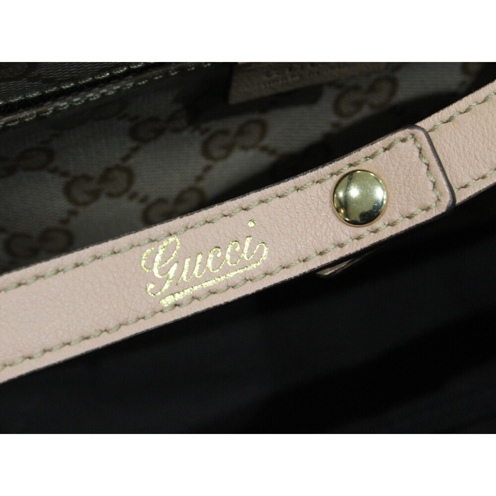 Gucci Handbag Pink Tote Enamel Leather Bag - Picture 6 of 7